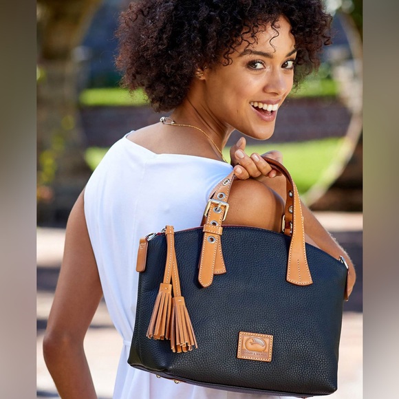 Dooney & Bourke Leather Trina Satchel - Picture 3 of 4